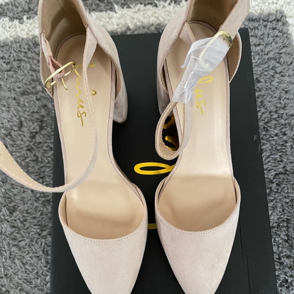 Nude Suede Lulus Heels - Size 7 - Picture 3 of 4